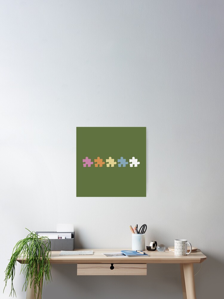 Thumbnail 2 of 3, Poster, Five middle objects puzzle pattern 9 designed and sold by LemonCreamyyyy.
