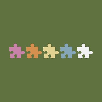 Artwork thumbnail, Five middle objects puzzle pattern 9 by LemonCreamyyyy