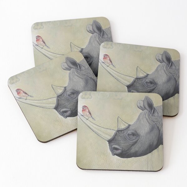 Item preview, Arte de ilustración de rinoceronte designed and sold by Sameart ⭐⭐⭐⭐⭐.