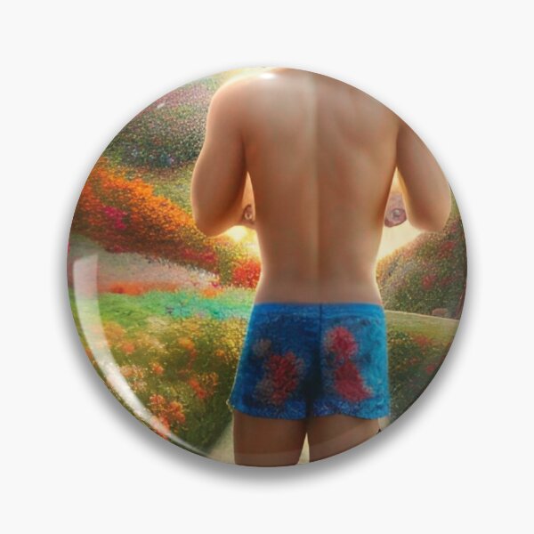 Item preview, Carlsbad Flower Fields Shirtless Man designed and sold by Places On Earth.