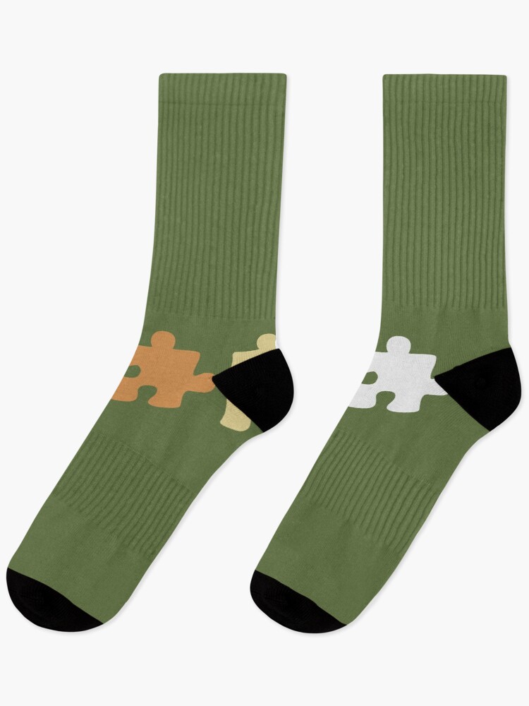 Thumbnail 1 of 5, Socks, Five middle objects puzzle pattern 9 designed and sold by LemonCreamyyyy.
