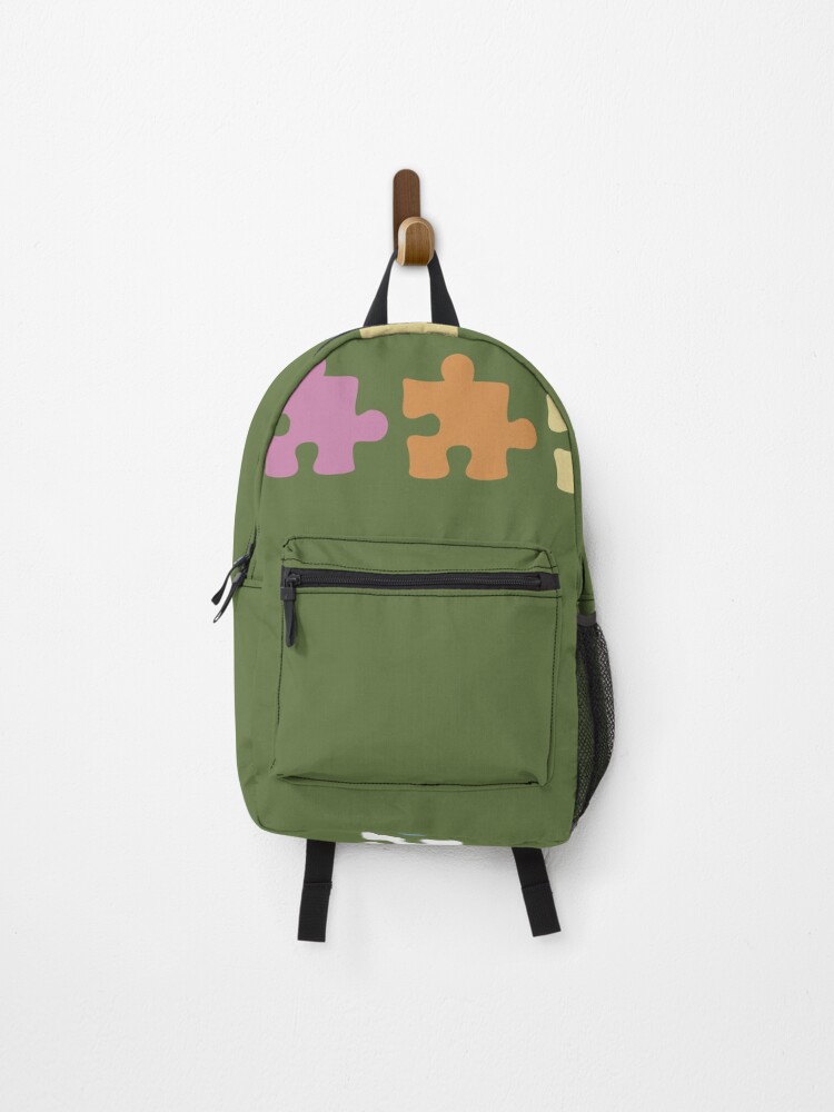 Thumbnail 1 of 3, Backpack, Five middle objects puzzle pattern 9 designed and sold by LemonCreamyyyy.
