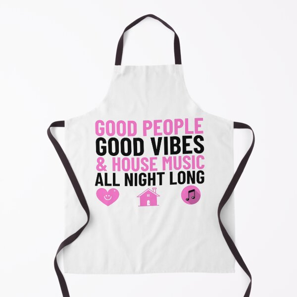 Item preview, GOOD PEOPLE , GOOD VIBES AND HOUSE MUSIC ALL NIGHT LONG (pink/black) designed and sold by Discothreadz.