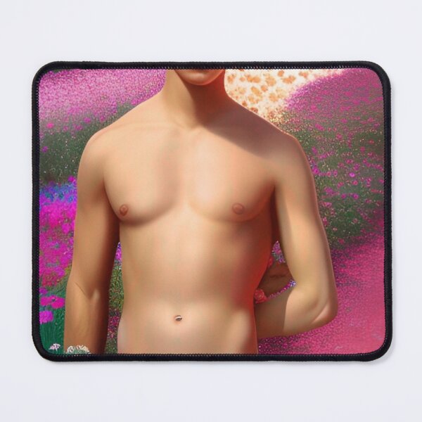 Item preview, Carlsbad Flower Fields Shirtless Asian Hunk designed and sold by Places On Earth.