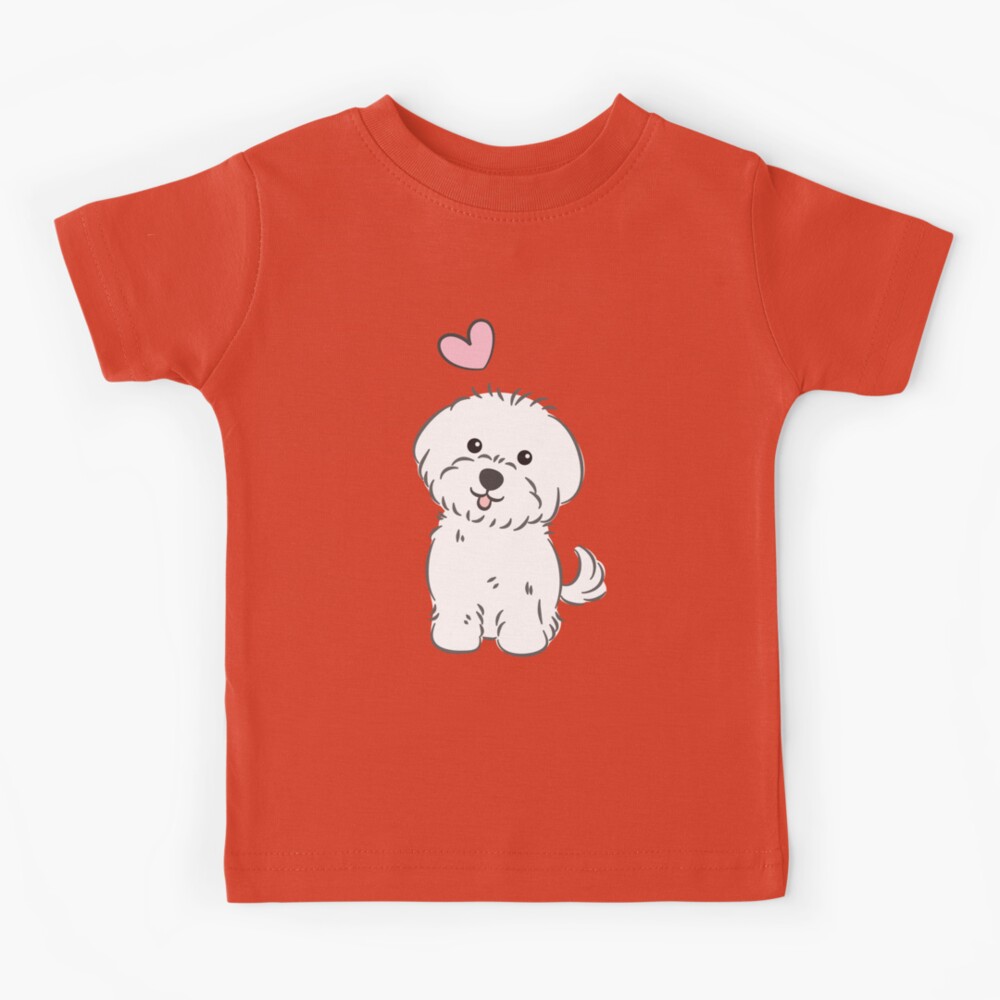 ★WAIKEI★ Dog is love Maltese toy short sleeve t-shirt whit Maltese illustration half Sleeve T-shirt - WaiKei | 60