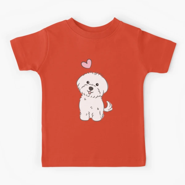 ★WAIKEI★ Dog is love Maltese toy short sleeve t-shirt ligh Maltese illustration half Sleeve T-shirt - WaiKei | 60