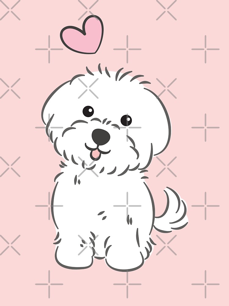 ★WAIKEI★ Dog is love Maltese toy short sleeve t-shirt ligh Love Maltese Dog - pink