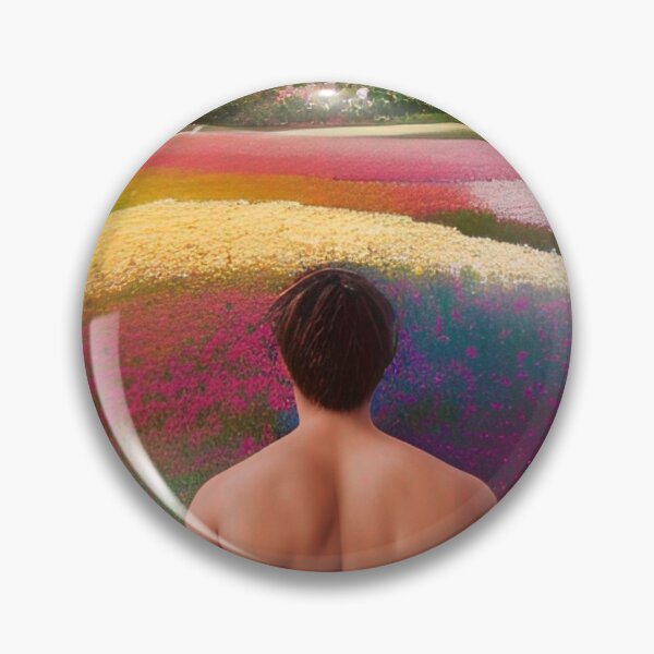 Item preview, Carlsbad Flower Fields Shirtless Guy designed and sold by Places On Earth.