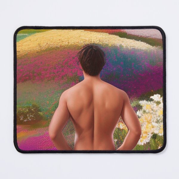 Item preview, Carlsbad Flower Fields Shirtless Guy designed and sold by Places On Earth.