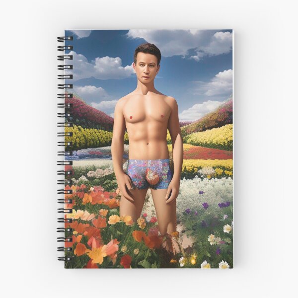 Item preview, Shirtless Man Carlsbad Flower Fields California designed and sold by Places On Earth.