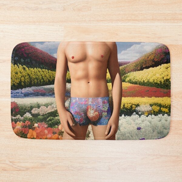 Item preview, Shirtless Man Carlsbad Flower Fields California designed and sold by Places On Earth.
