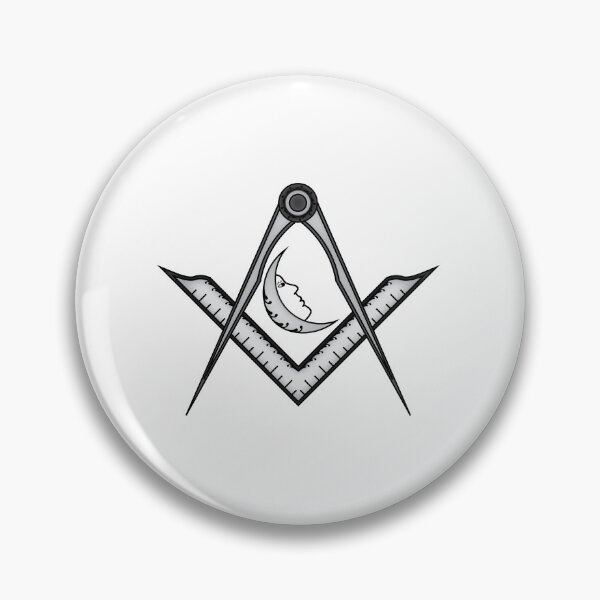 Item preview, Compass, moon and protractor - Masonic symbol of Junior Deacon for Blue Lodge Freemasonry designed and sold by photonxt.
