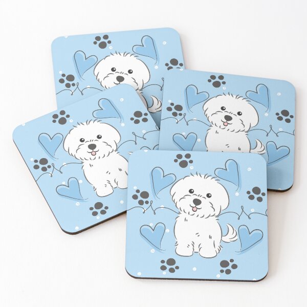 Item preview, Love Maltese Dog - blue designed and sold by Lulupainting.