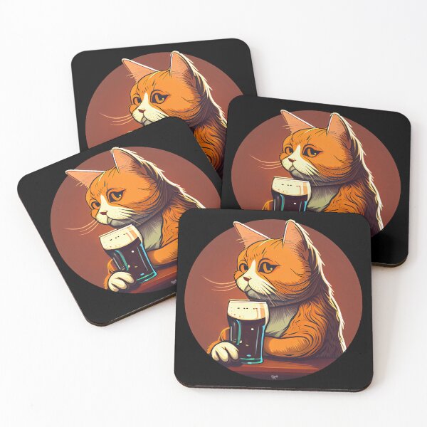 Item preview, Ginger Cat Drinking  designed and sold by Tellingmoon.