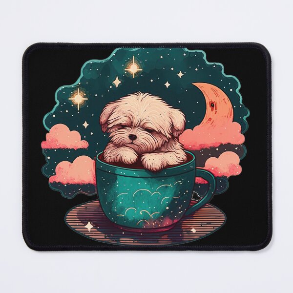 Item preview, Cuppa Love - Cute Dog & Coffee, Best Valentines Gift For Couple designed and sold by MorphicPrints.