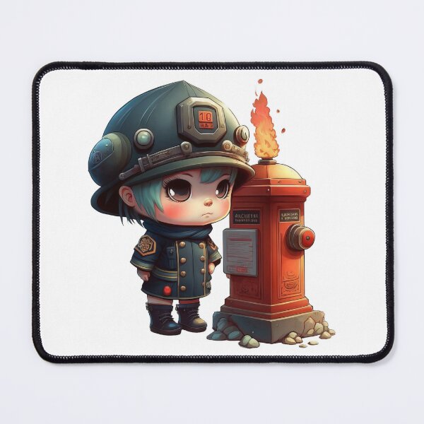 Item preview, Chibi Firefighter at the Hydrant designed and sold by TheChibiStore.