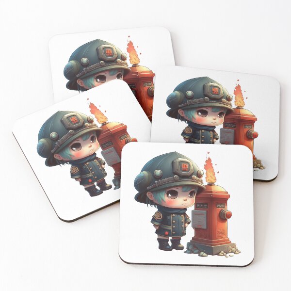 Item preview, Chibi Firefighter at the Hydrant designed and sold by TheChibiStore.