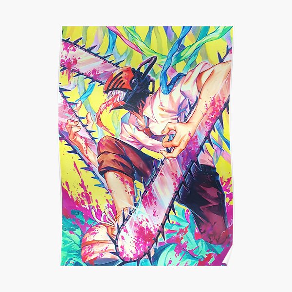 Chainsaw Man Himeno Dynamic Anime Scroll Poster Art