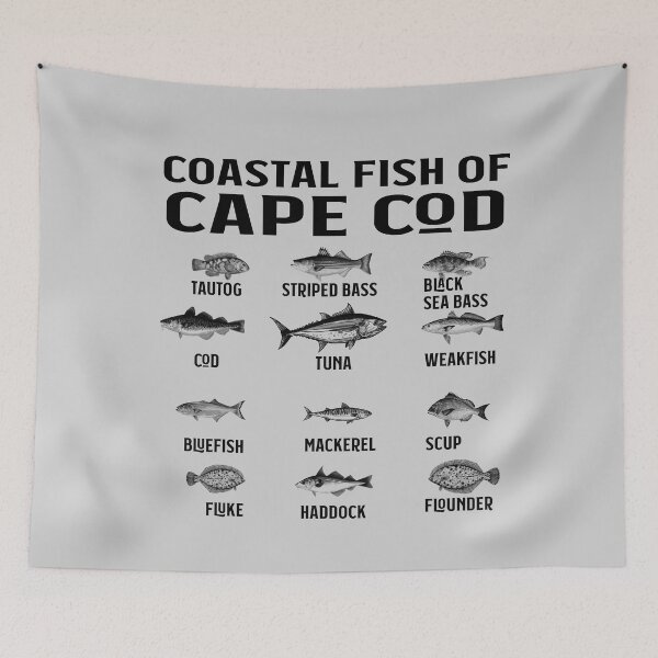 Item preview, Cape Cod Fishing Souvenir Coastal Fish Of Cape Cod  designed and sold by funnytshirtemp.