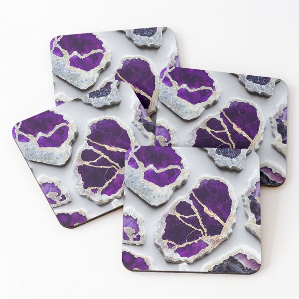 Item preview, Amethyst violet marble pieces designed and sold by AppleElf.