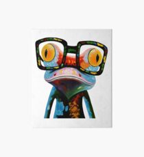 Hipster Frog Nerd Glasses Art Board