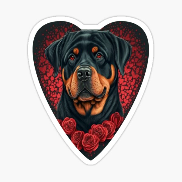 Rottweiler Valentines Day Stickers for Sale | Redbubble