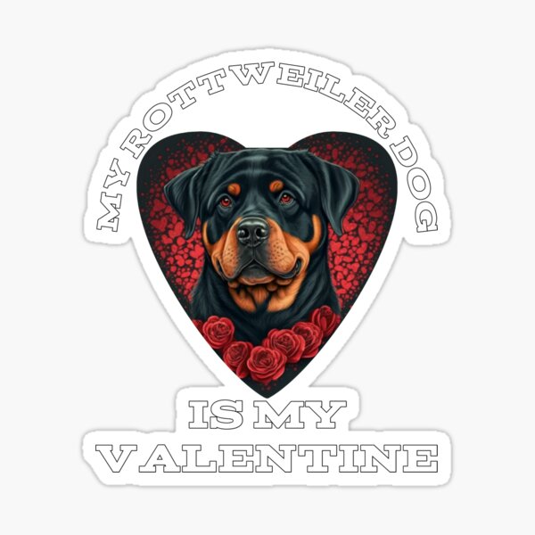 Rottweiler Valentines Day Stickers for Sale | Redbubble