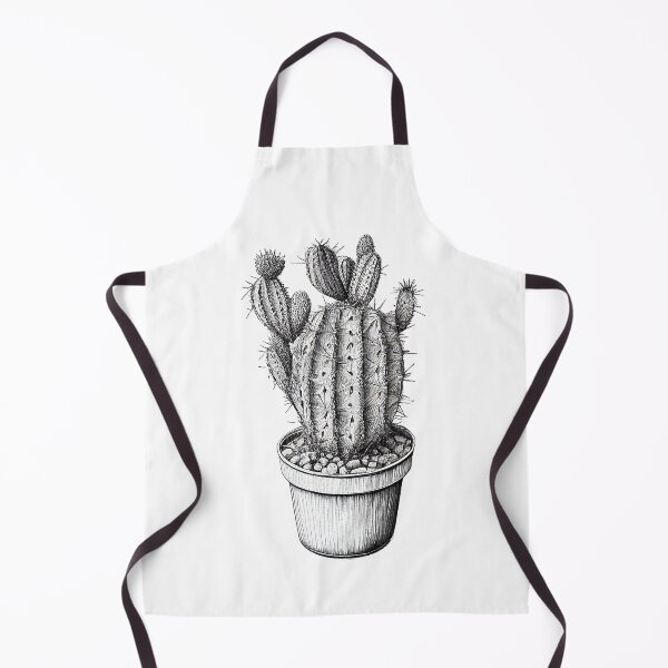 Item preview, Cactus Illustration, Black & White designed and sold by Plantophiles.