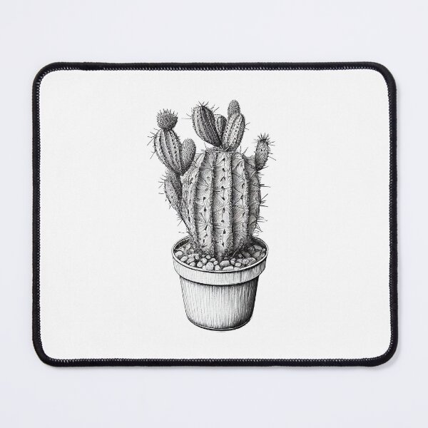 Item preview, Cactus Illustration, Black & White designed and sold by Plantophiles.