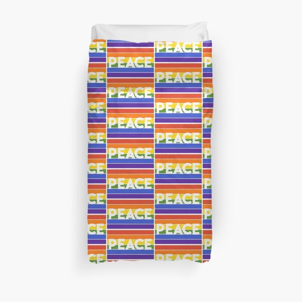 the rainbow peace flag project Duvet Cover