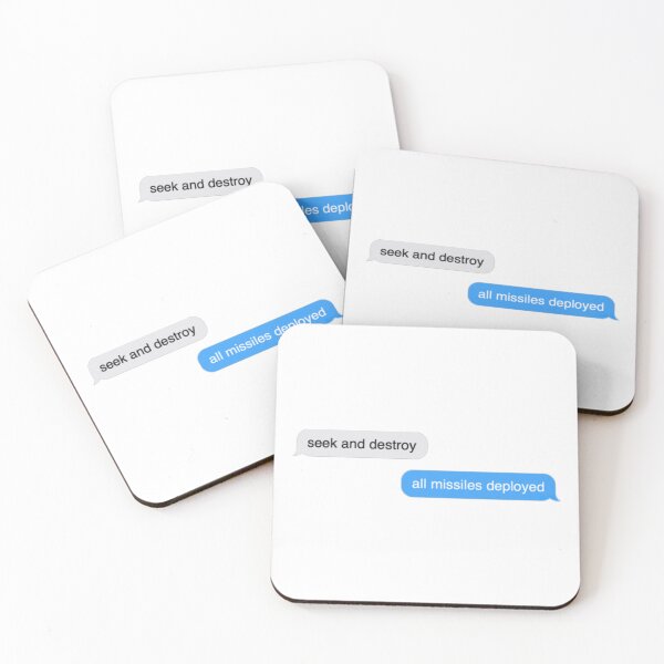 Item preview, seek and destroy all missiles deployed text message designed and sold by everything4eva.
