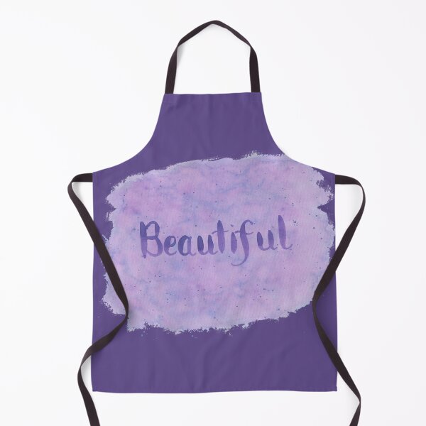 Item preview, Beautiful - written in Purple Watercolor Brush Lettering on Ultra Violet designed and sold by Karen McFarland.