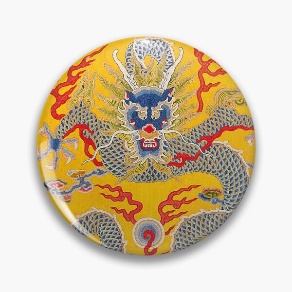 Item preview, Vintage Yellow & Blue Empress Robe Chinese Dragon Embroidery Pattern,traditional Chinese patterns,Antique,china, designed and sold by Tamas Das.