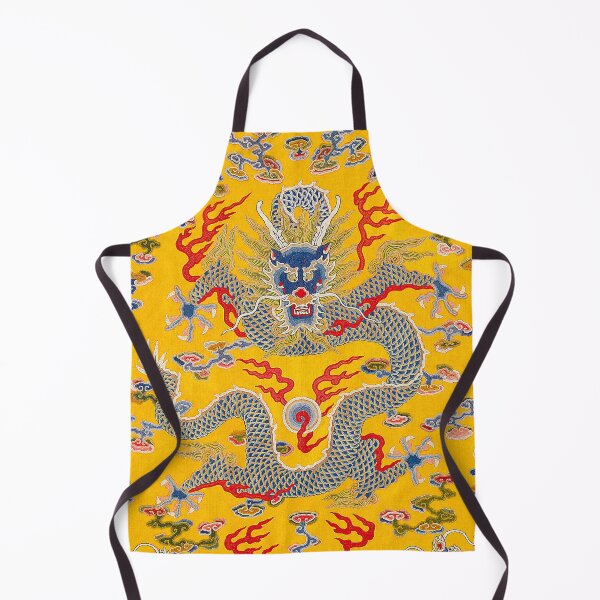 Item preview, Vintage Yellow & Blue Empress Robe Chinese Dragon Embroidery Pattern,traditional Chinese patterns,Antique,china, designed and sold by Tamas Das.