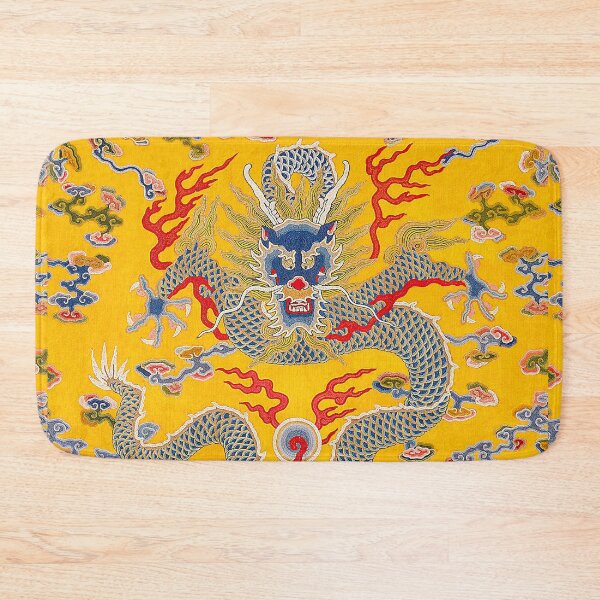 Item preview, Vintage Yellow & Blue Empress Robe Chinese Dragon Embroidery Pattern,traditional Chinese patterns,Antique,china, designed and sold by Tamas Das.