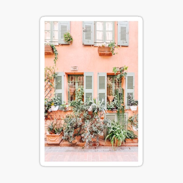 Item preview, French Riviera Pastel Print, Côte d'Azur France Poster, South of France Travel Print, Retro Travel Poster, Orange Turquoise House designed and sold by radub85.