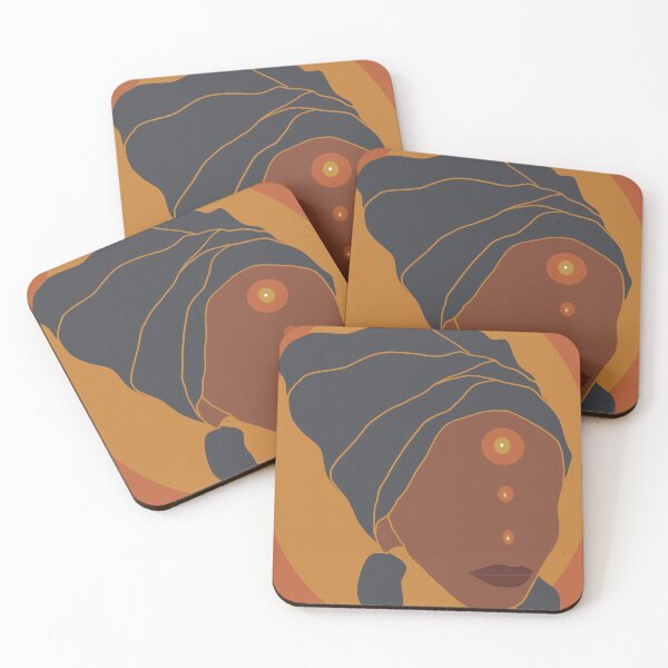 Item preview, Headwrap Honey Wearing Blue Head Scarf  designed and sold by PrintsbyPuleng.