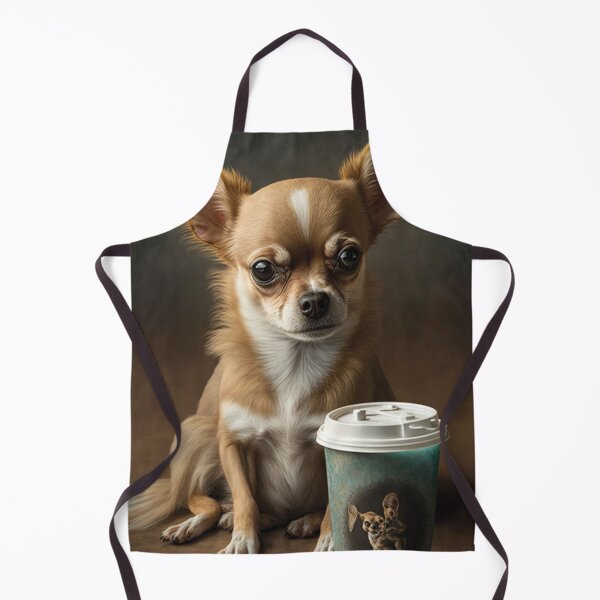 Item preview, Tired Chihuahua with Coffee Print designed and sold by PixelProphets.