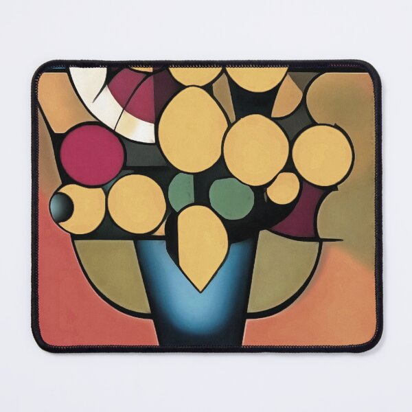 Item preview, Yellow Daffodils In A Blue Vase Geometric Style Art designed and sold by taiche.