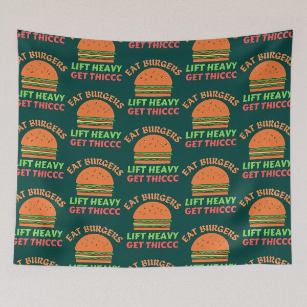 Item preview, Funny eat burgers lift heavy get thic   designed and sold by HesteGifShop.