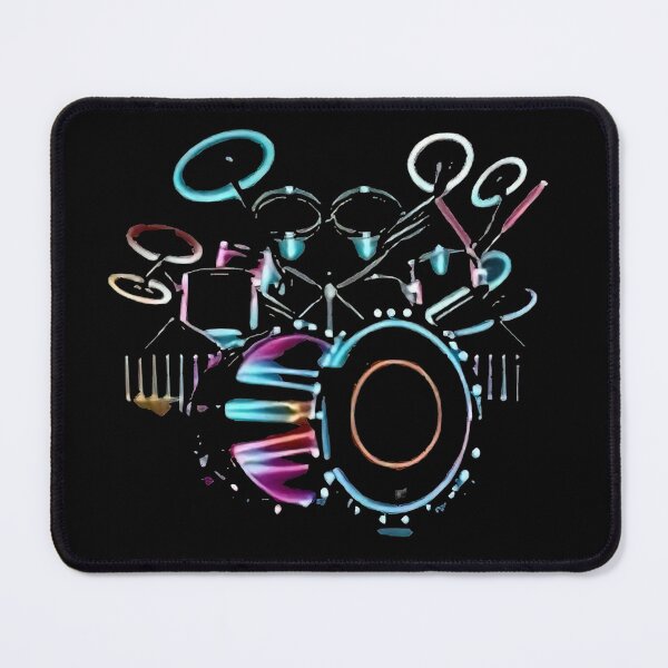 Item preview, Neon Artistic Drummer Kit Design designed and sold by Tellingmoon.