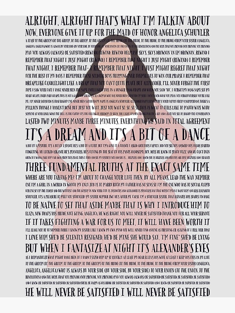 Satisfied Hamilton Musical