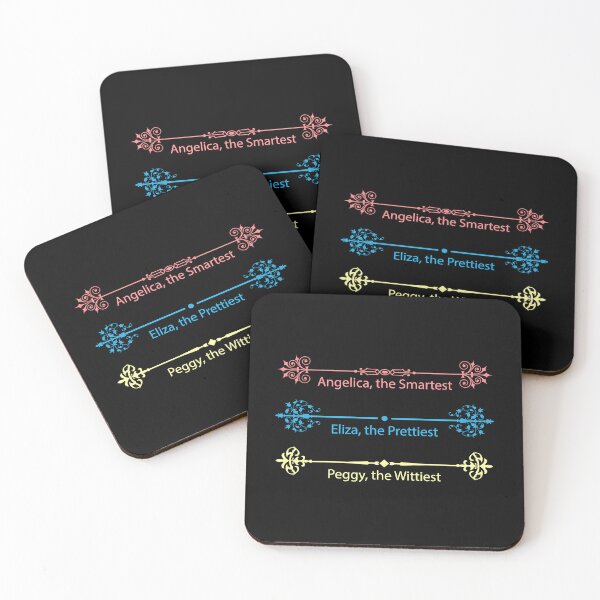 Item preview, Schuyler sisters characteristics and name tag stickers Angelica, Eliza and Peggy designed and sold by customtcket06s.