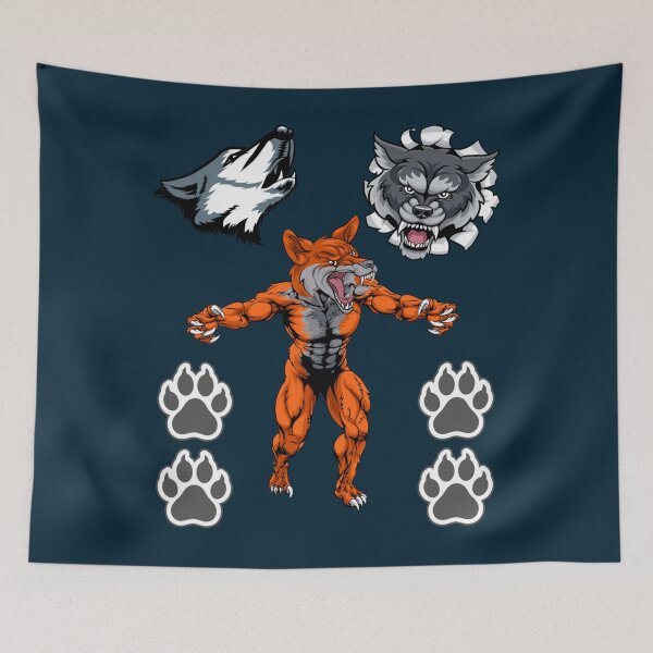 Item preview, Angry wolf  designed and sold by FitCustomDesign.
