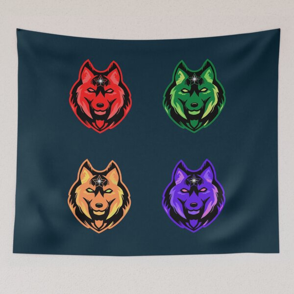 Item preview, Colorful Wolf Head   designed and sold by FitCustomDesign.