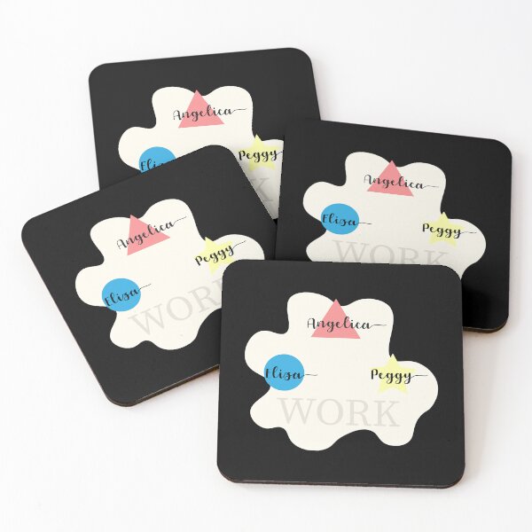 Item preview, Schuyler sisters name tag stickers Angelica, Eliza and Peggy designed and sold by customtcket06s.