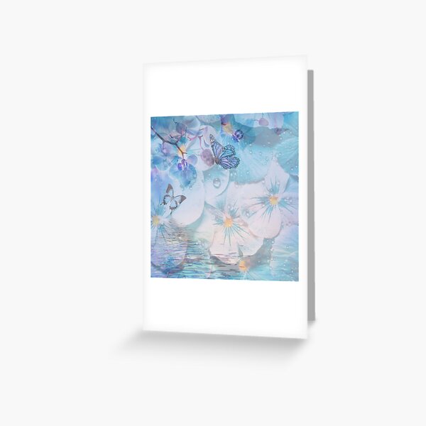 Item preview, Turquoise Floral Pattern With Beautiful Butterflies On A Magical Water Aesthetic, Unique Floral & Fractal Pattern Gifts For Flower Lovers  designed and sold by Flowerartlovers.