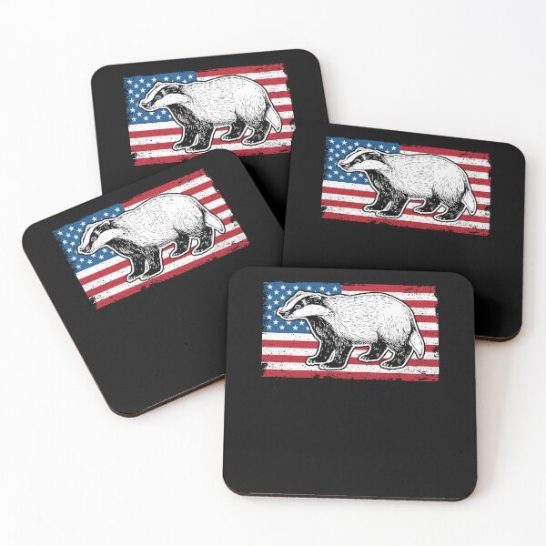 Item preview, Honey Badger American Flag For A Patriot Honey Badger Lover designed and sold by Nessshirts.