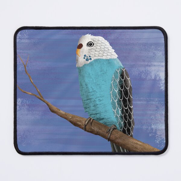 Item preview, Budgie on a Branch designed and sold by Steve Vine.