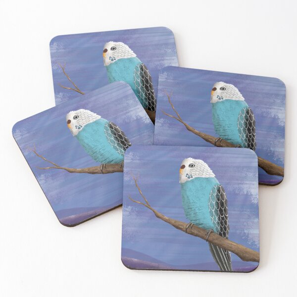 Item preview, Budgie on a Branch designed and sold by Steve Vine.